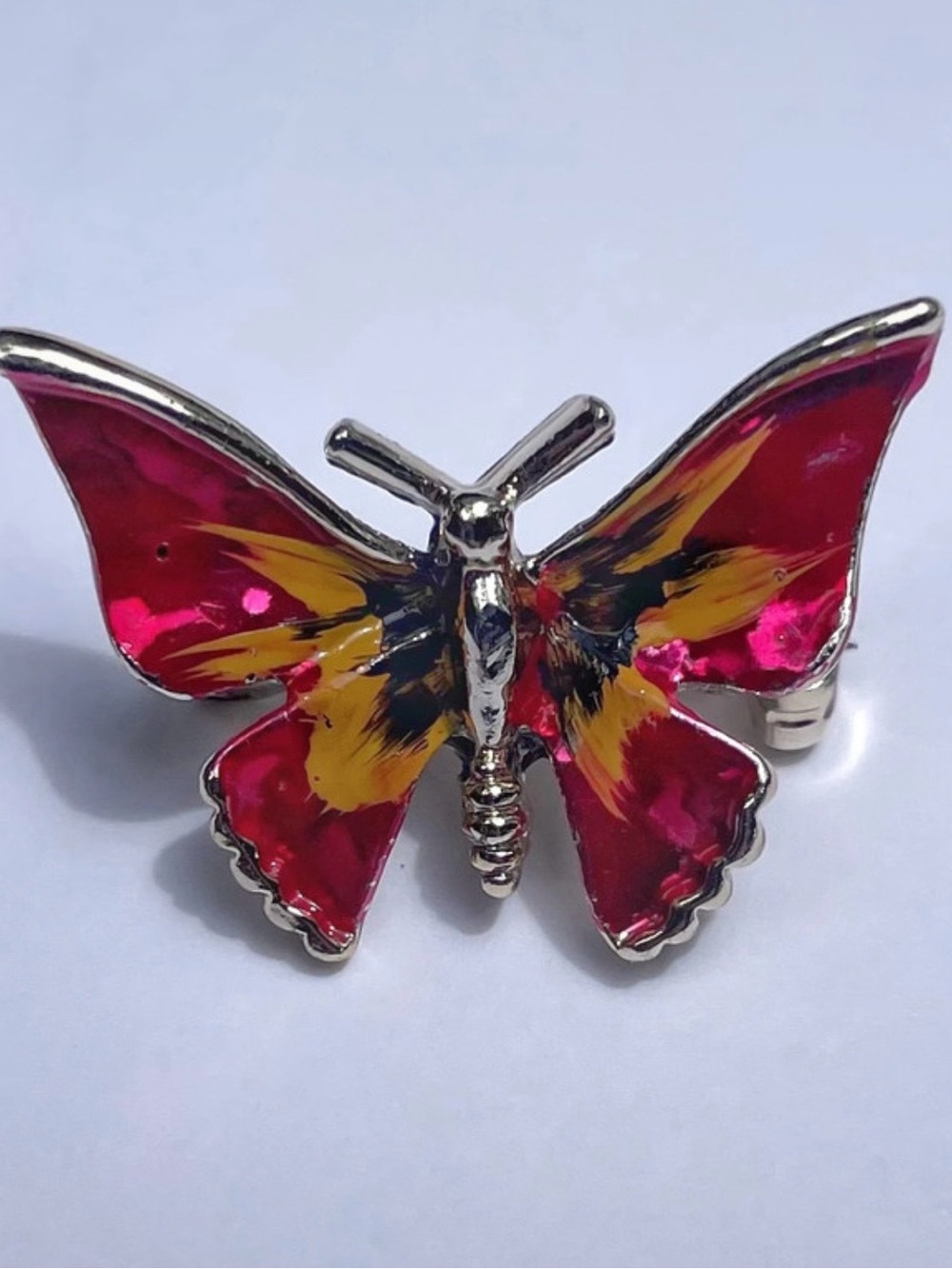 Vintage Enamel Butterfly Brooch